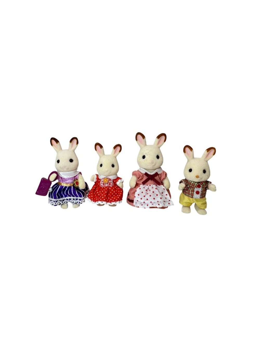 Sylvanian Families Calico Critter Hopscotch Chocolate Rabbit Bunny Family